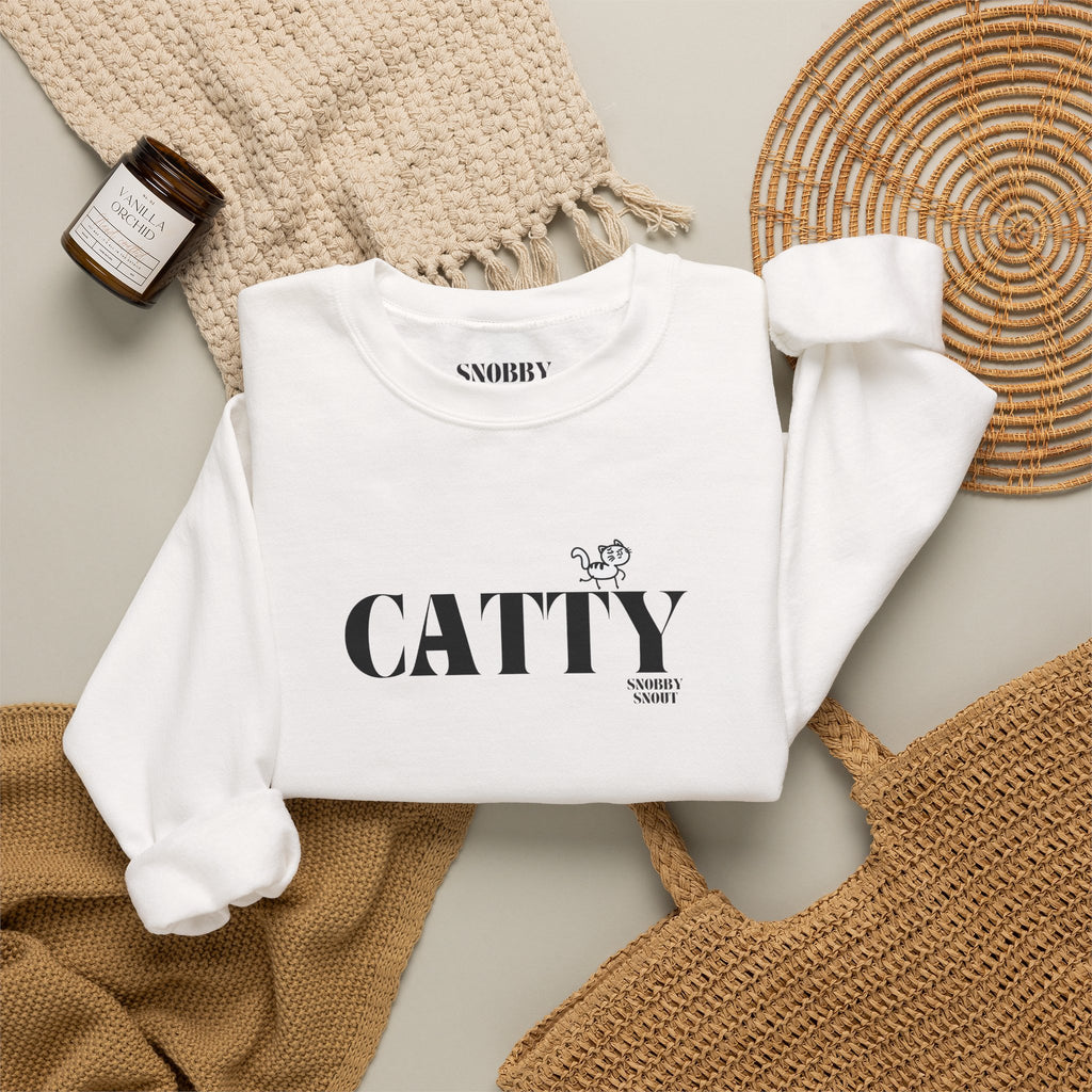 "catty" crewneck sweatshirt
