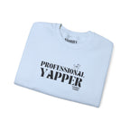 "professional yapper" heavy crewneck sweatshirt