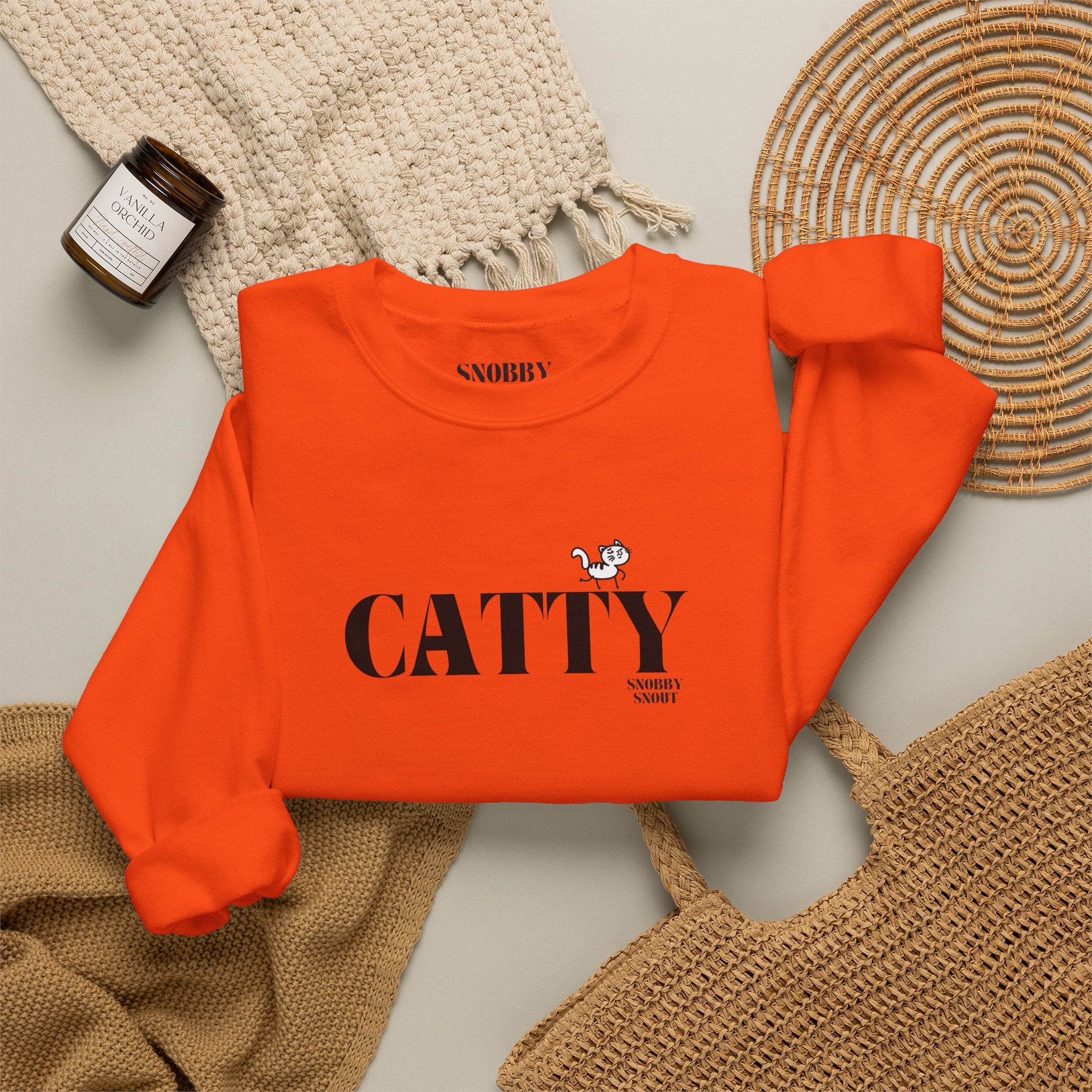 "catty" crewneck sweatshirt