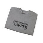 "professional yapper" heavy crewneck sweatshirt