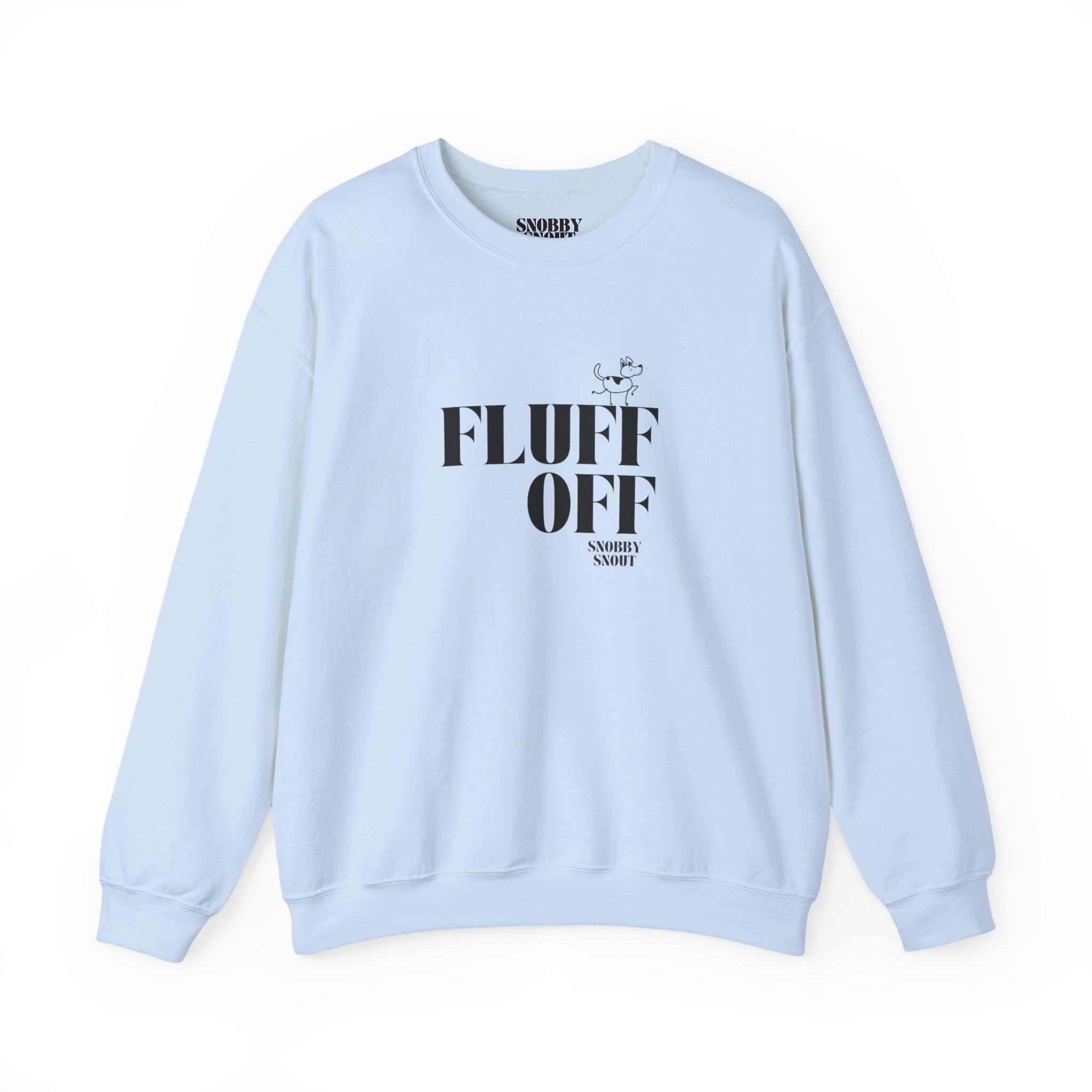 "fluff off" heavy crewneck sweatshirt