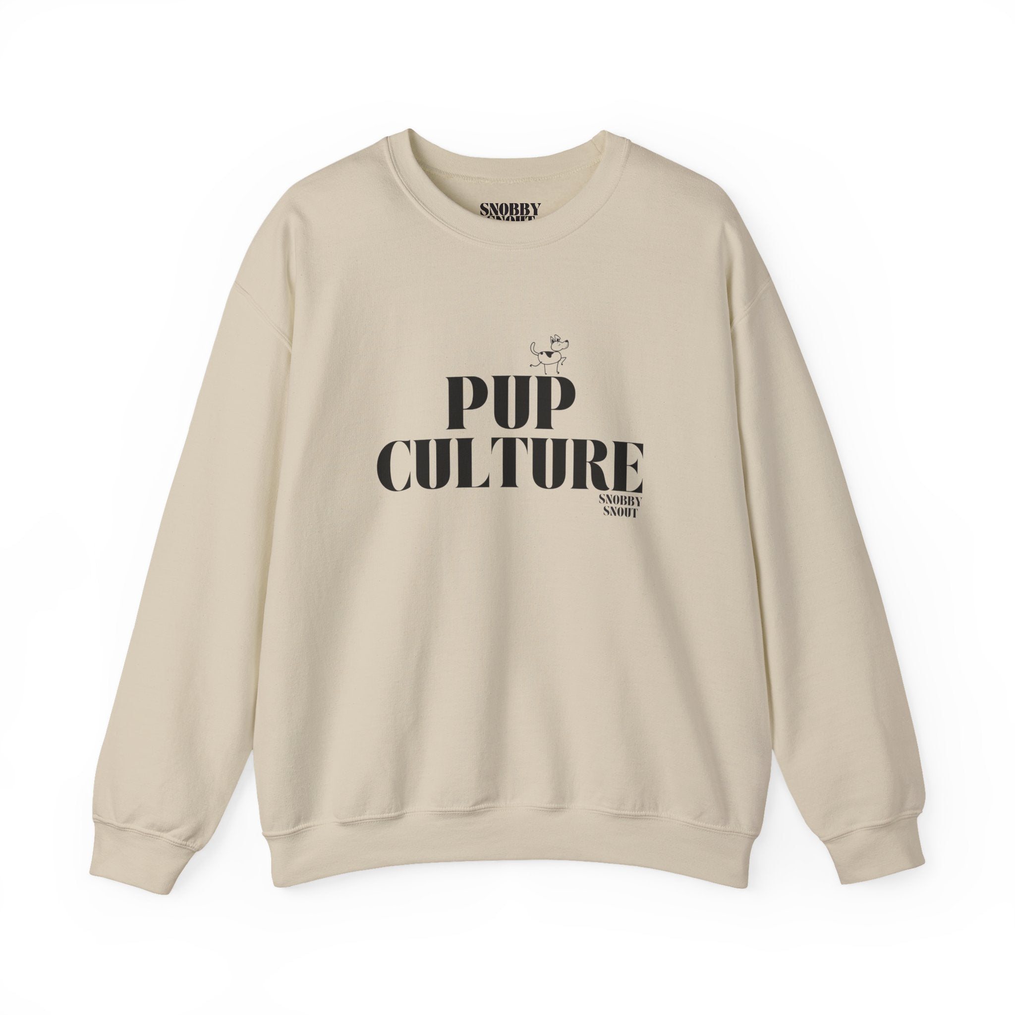 "pup culture" heavy crewneck sweatshirt