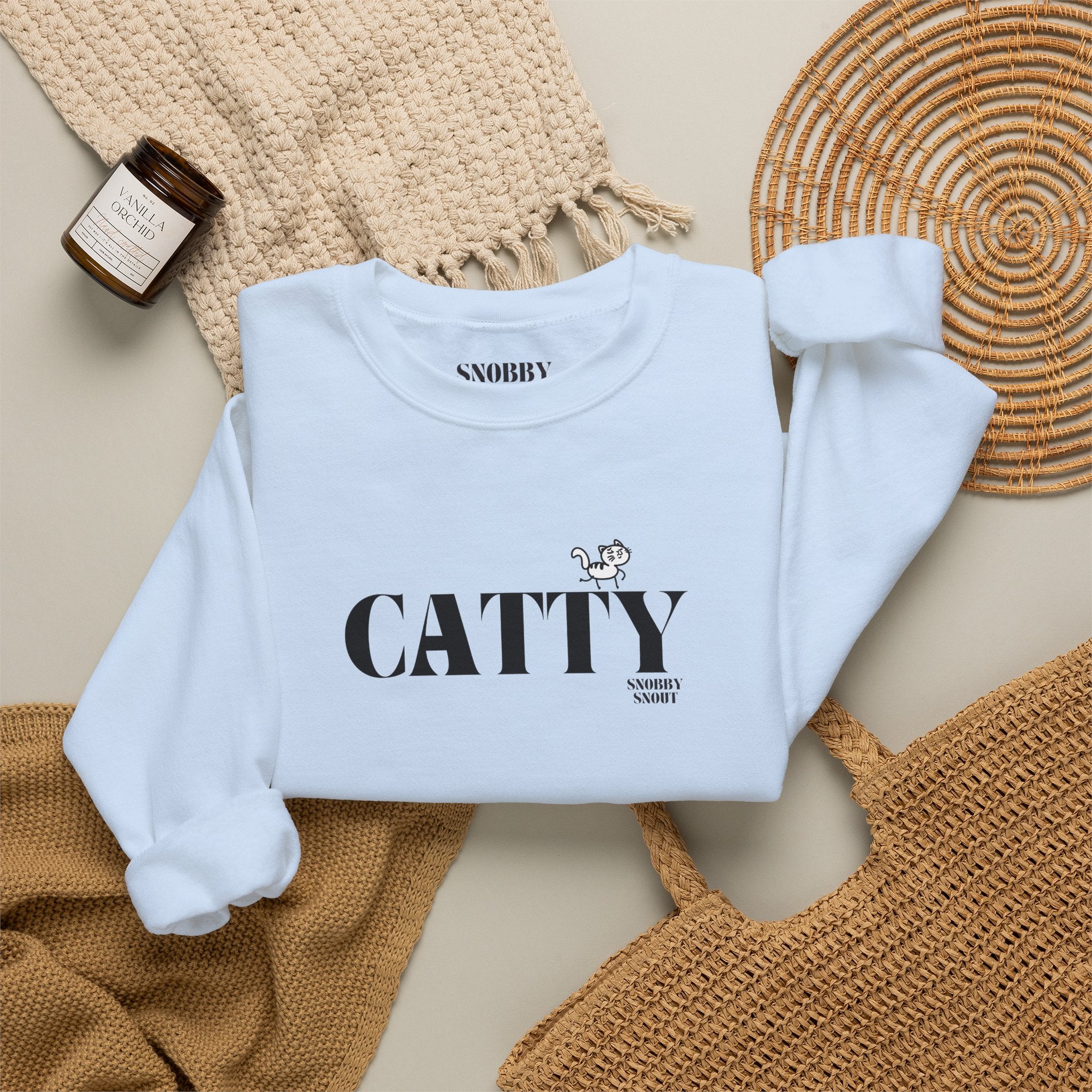 "catty" crewneck sweatshirt
