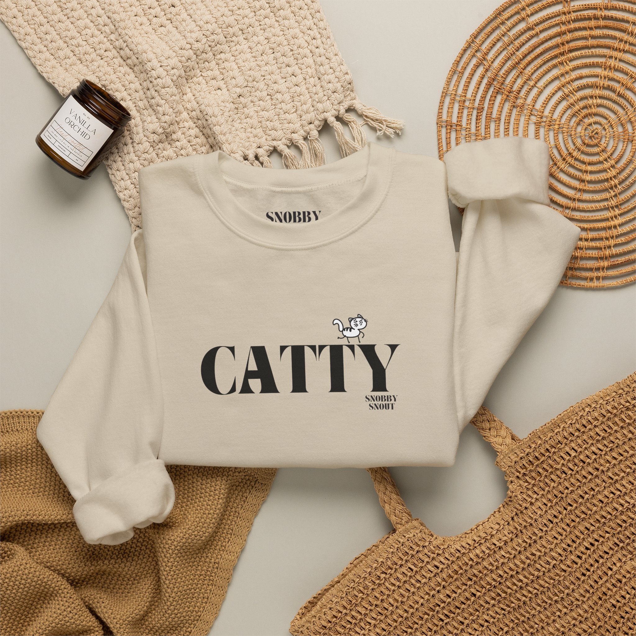 "catty" crewneck sweatshirt