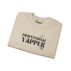 "professional yapper" heavy crewneck sweatshirt