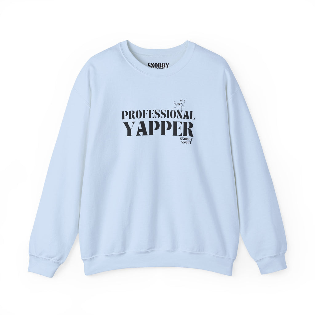 "professional yapper" heavy crewneck sweatshirt