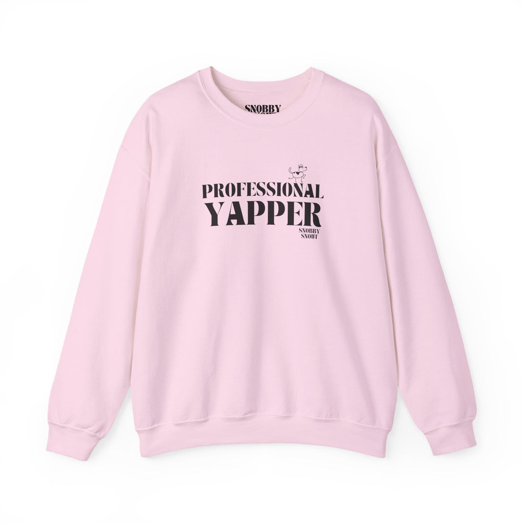 "professional yapper" heavy crewneck sweatshirt