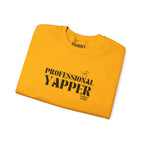 "professional yapper" heavy crewneck sweatshirt