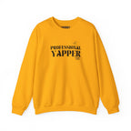 "professional yapper" heavy crewneck sweatshirt