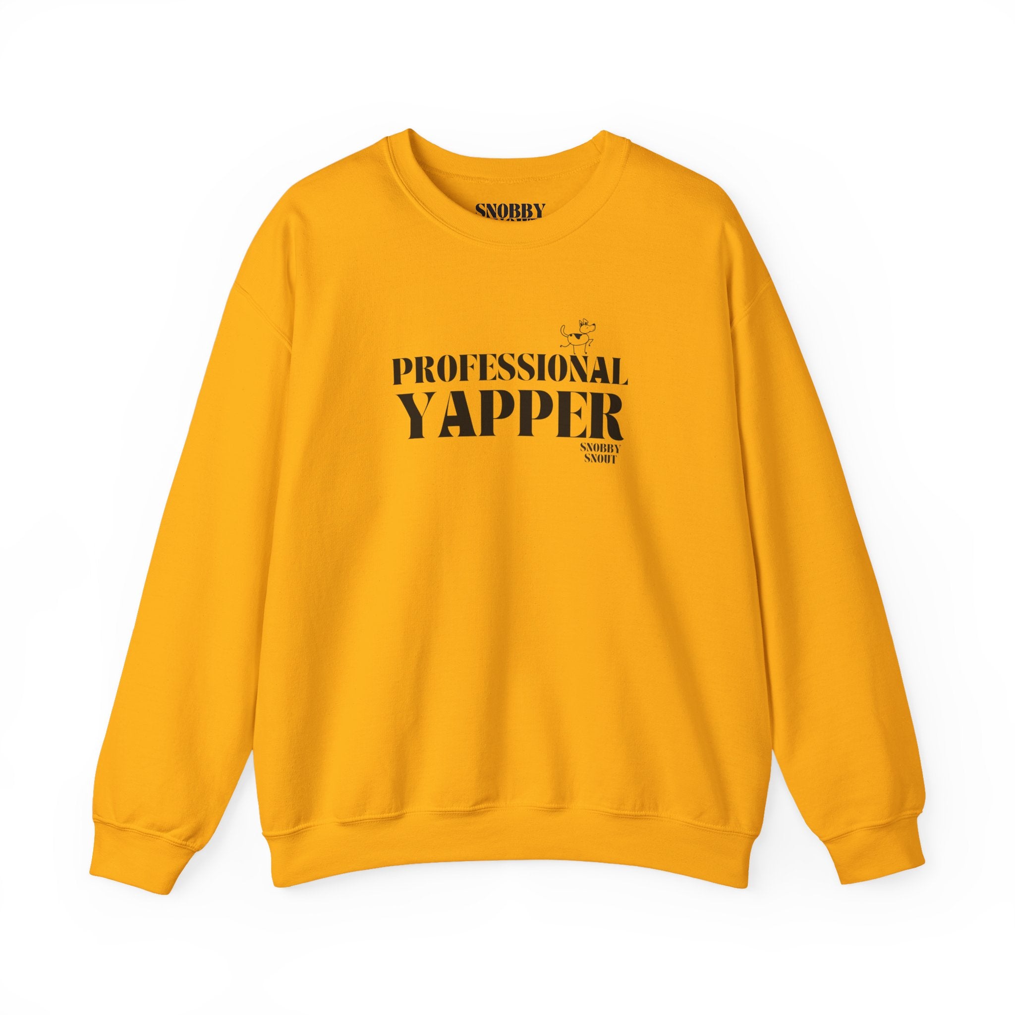 "professional yapper" heavy crewneck sweatshirt