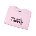 "professional yapper" heavy crewneck sweatshirt