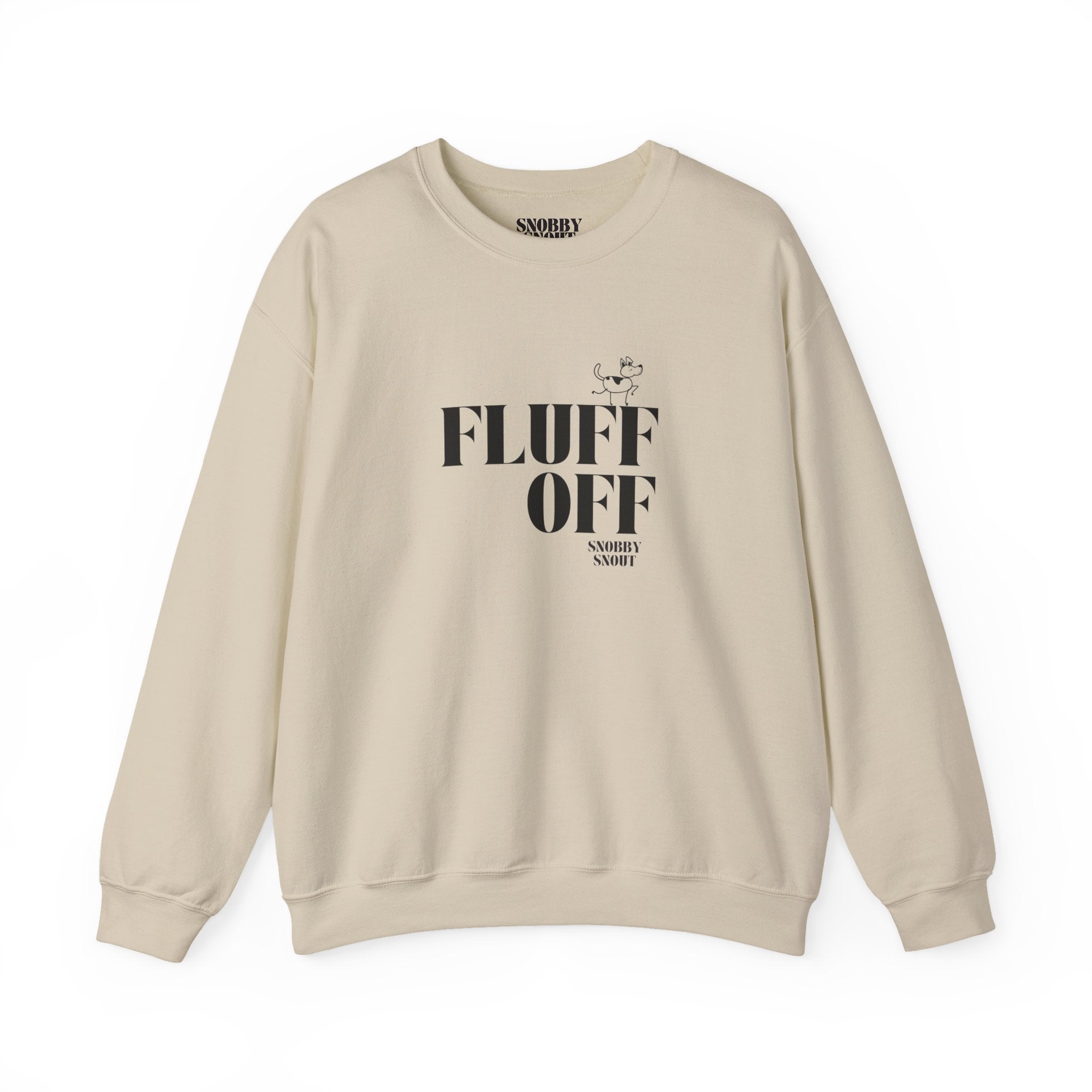 "fluff off" heavy crewneck sweatshirt