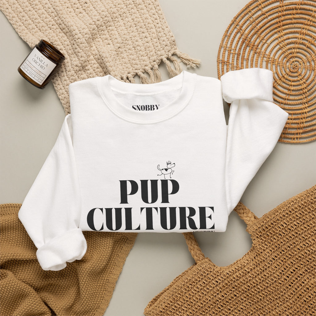 "pup culture" heavy crewneck sweatshirt