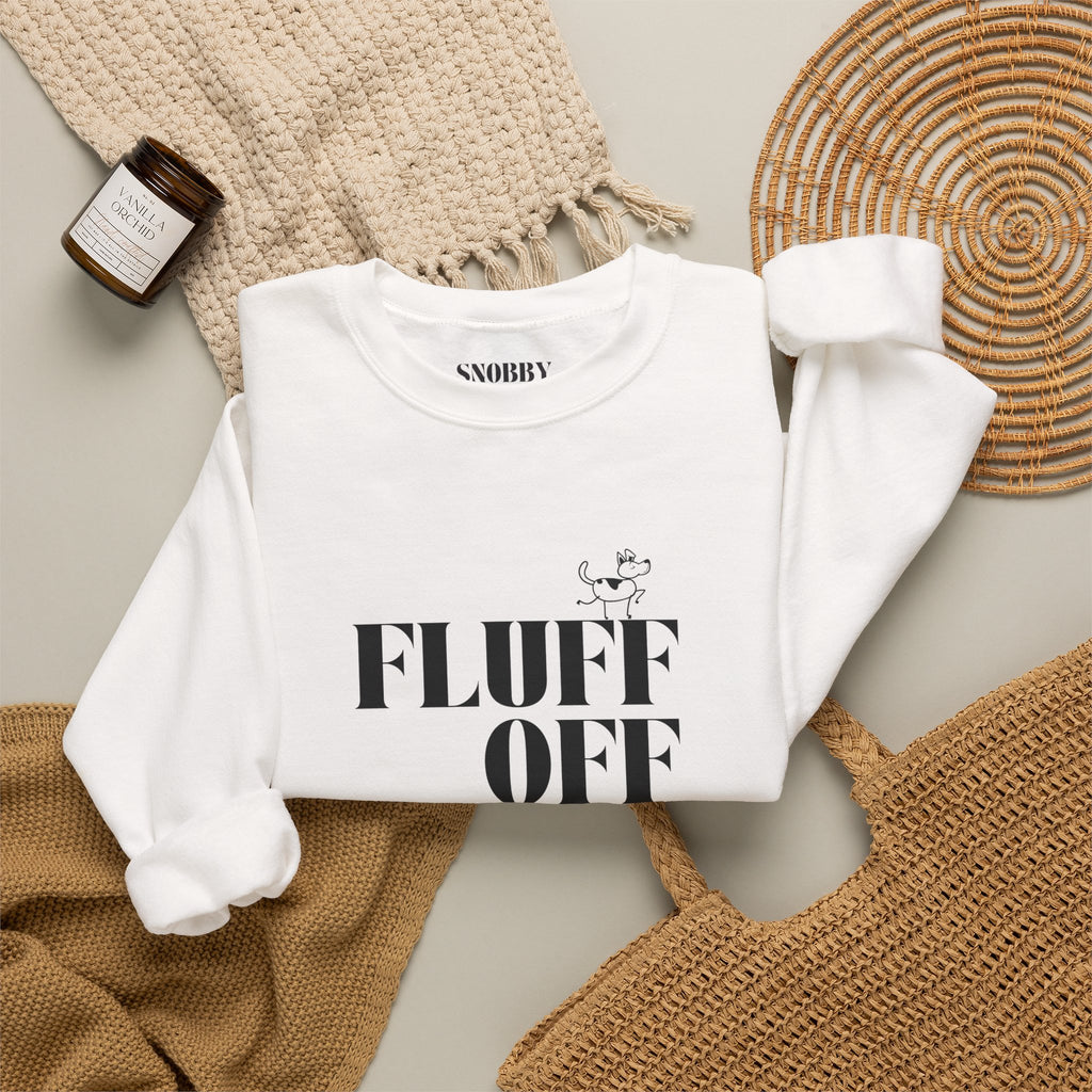 "fluff off" heavy crewneck sweatshirt