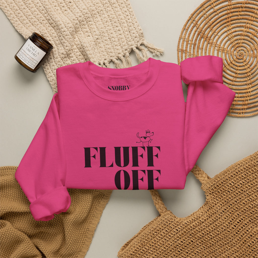 "fluff off" heavy crewneck sweatshirt