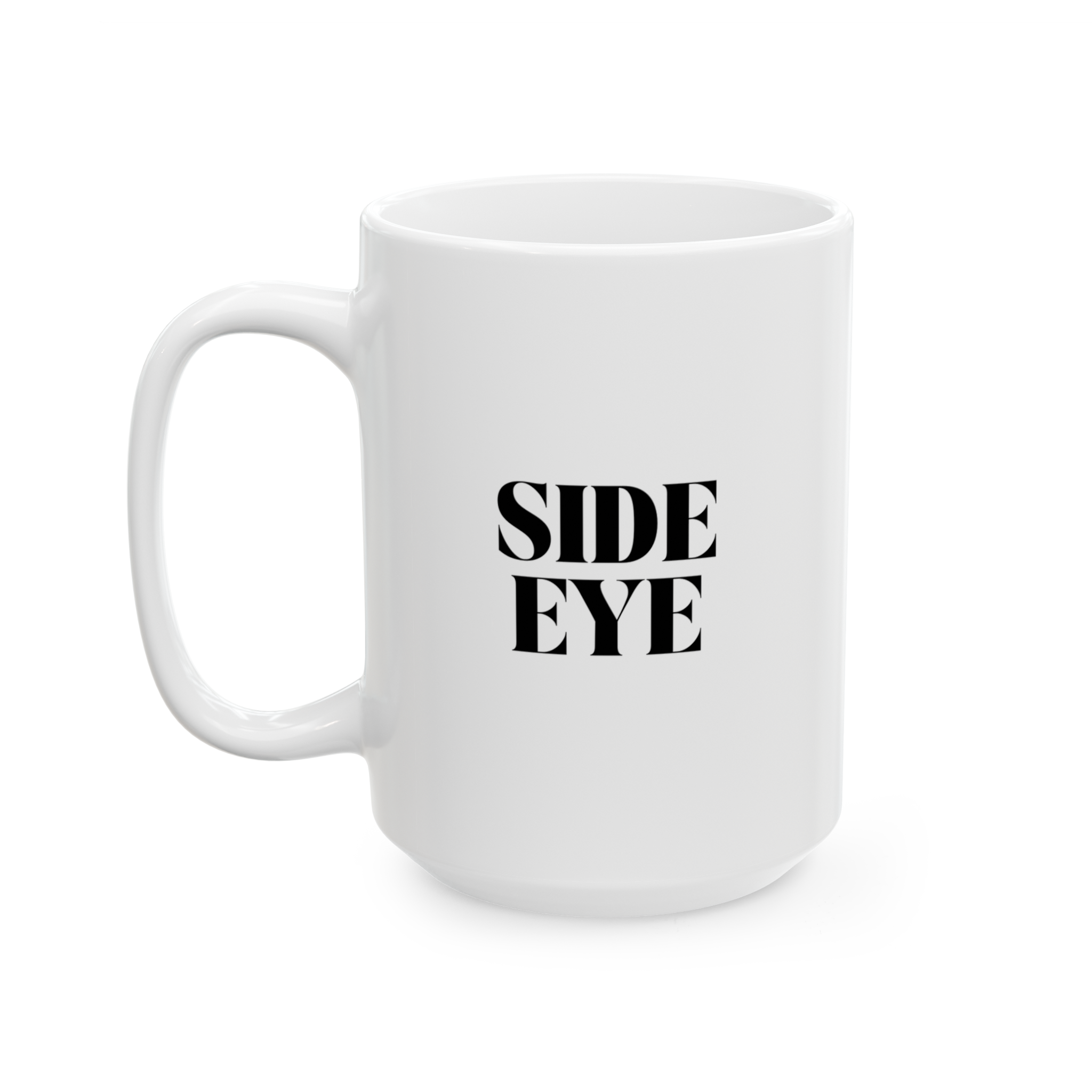 side eye classic mug