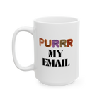 "purrr my email" extraaa graphic mug