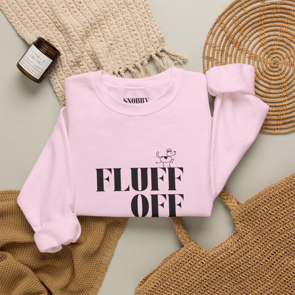 "fluff off" heavy crewneck sweatshirt