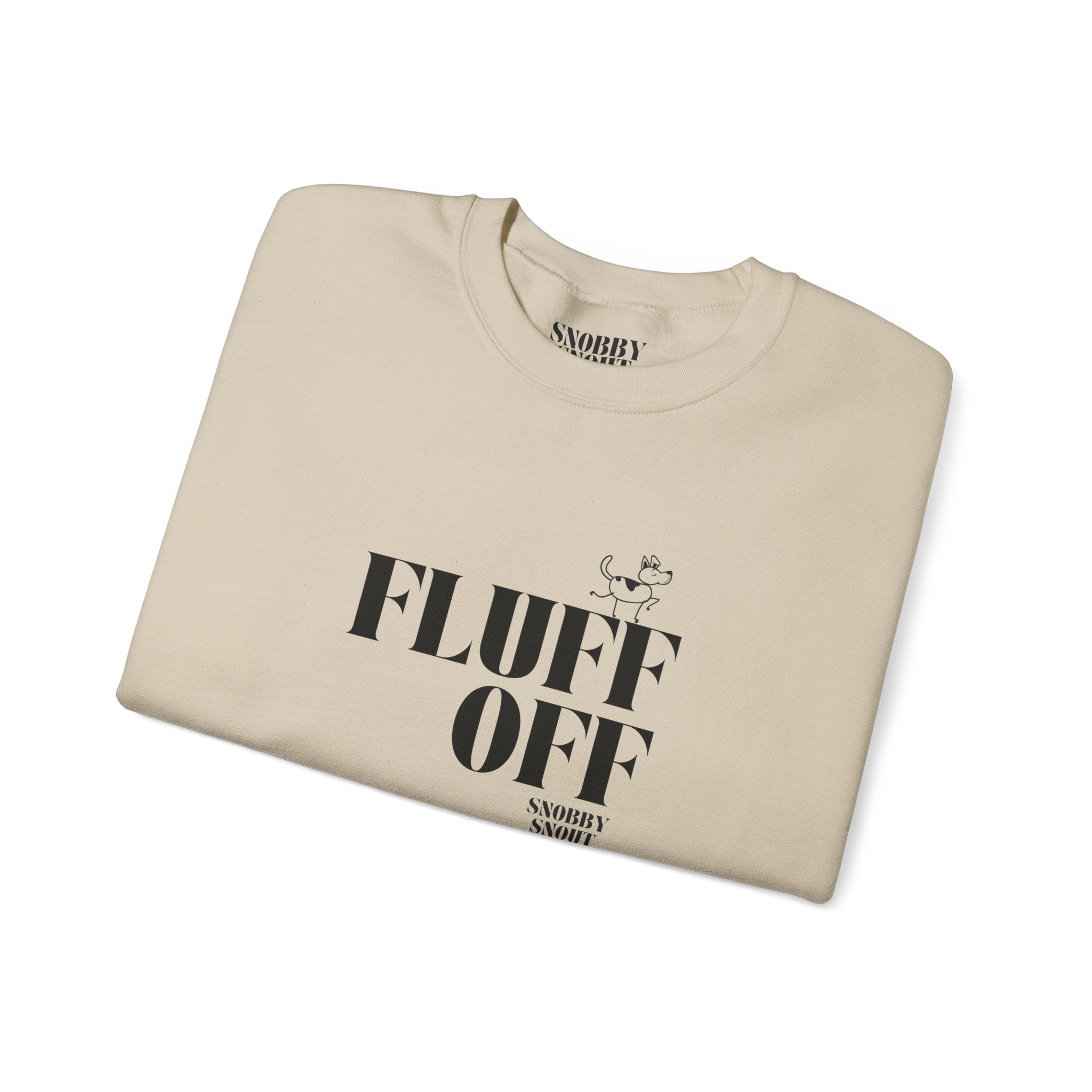 "fluff off" heavy crewneck sweatshirt