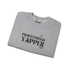 "professional yapper" heavy crewneck sweatshirt
