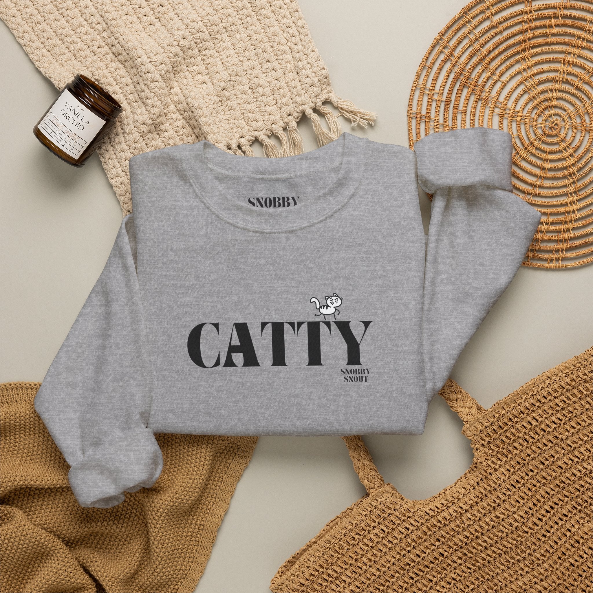"catty" crewneck sweatshirt