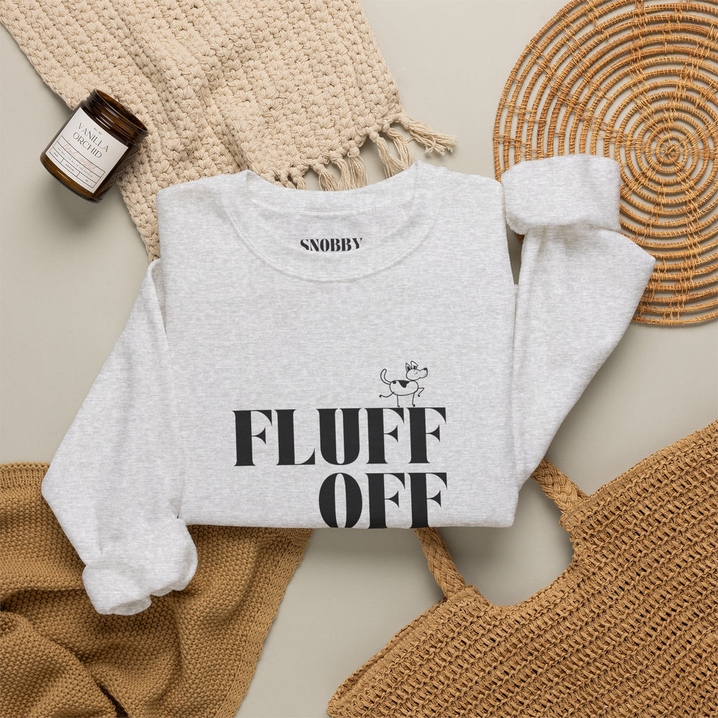 "fluff off" heavy crewneck sweatshirt