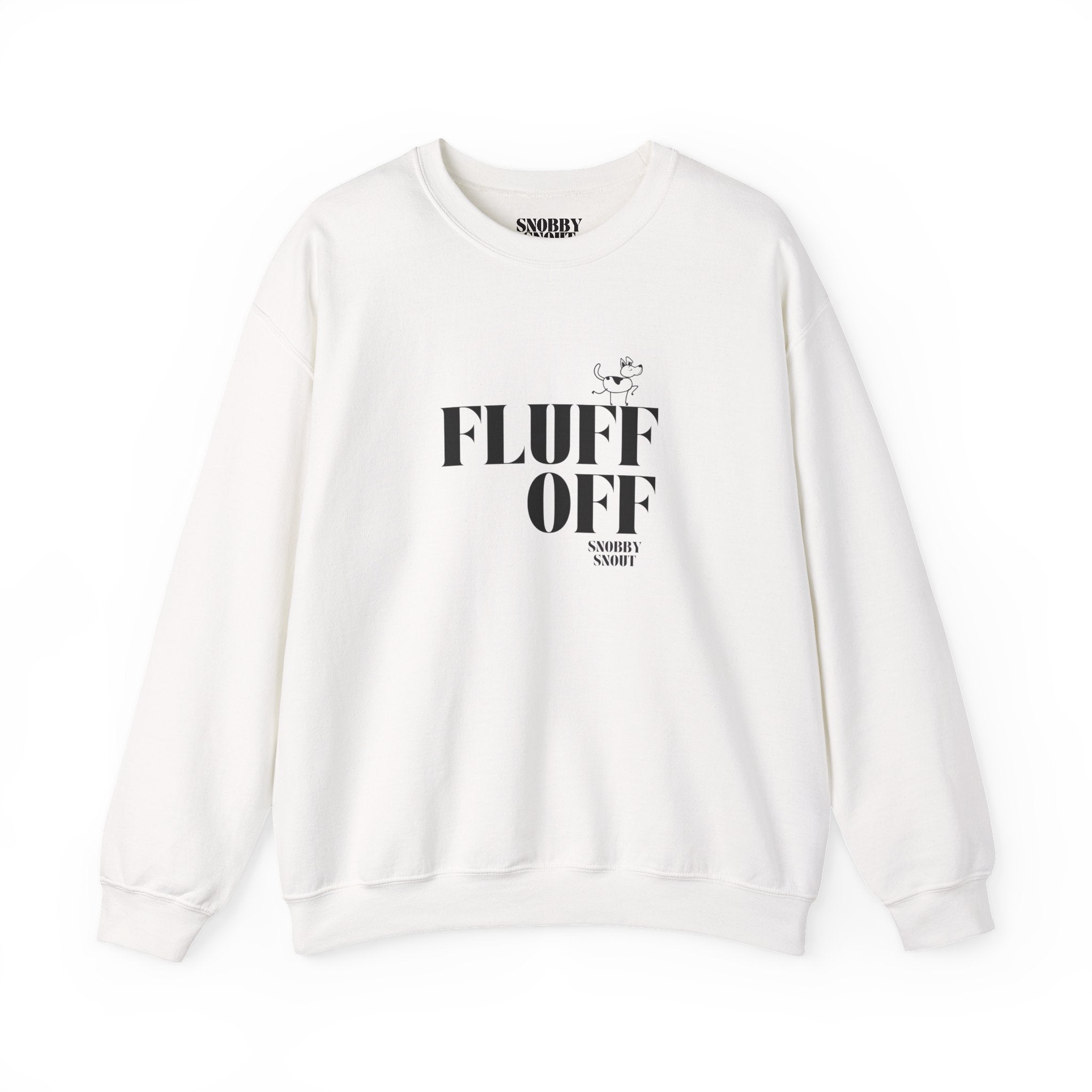 "fluff off" heavy crewneck sweatshirt