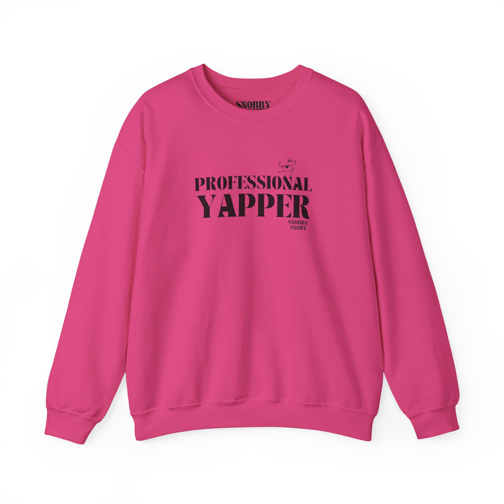 "professional yapper" heavy crewneck sweatshirt