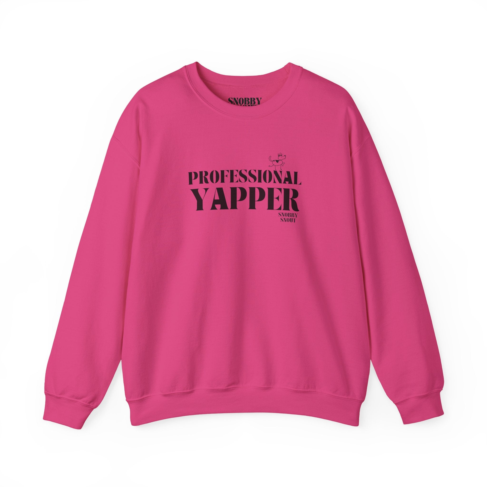 "professional yapper" heavy crewneck sweatshirt