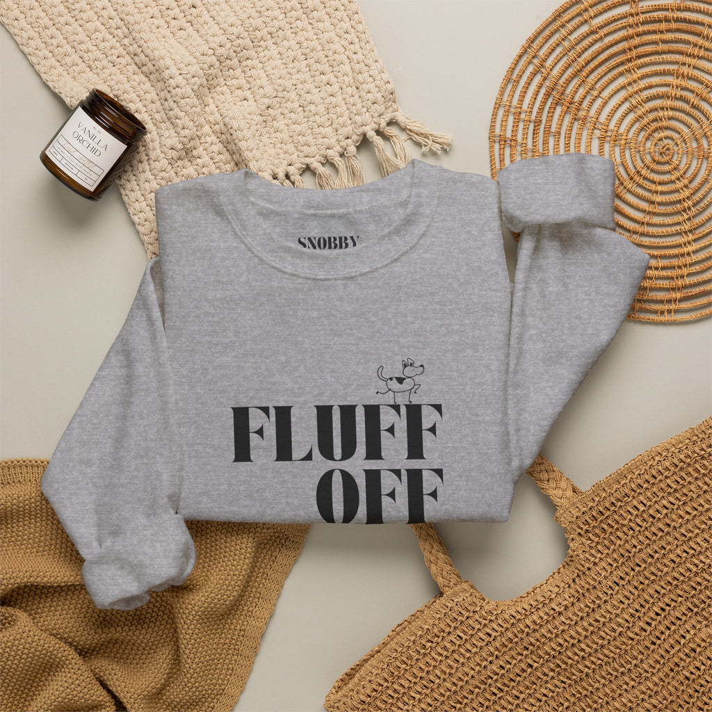 "fluff off" heavy crewneck sweatshirt