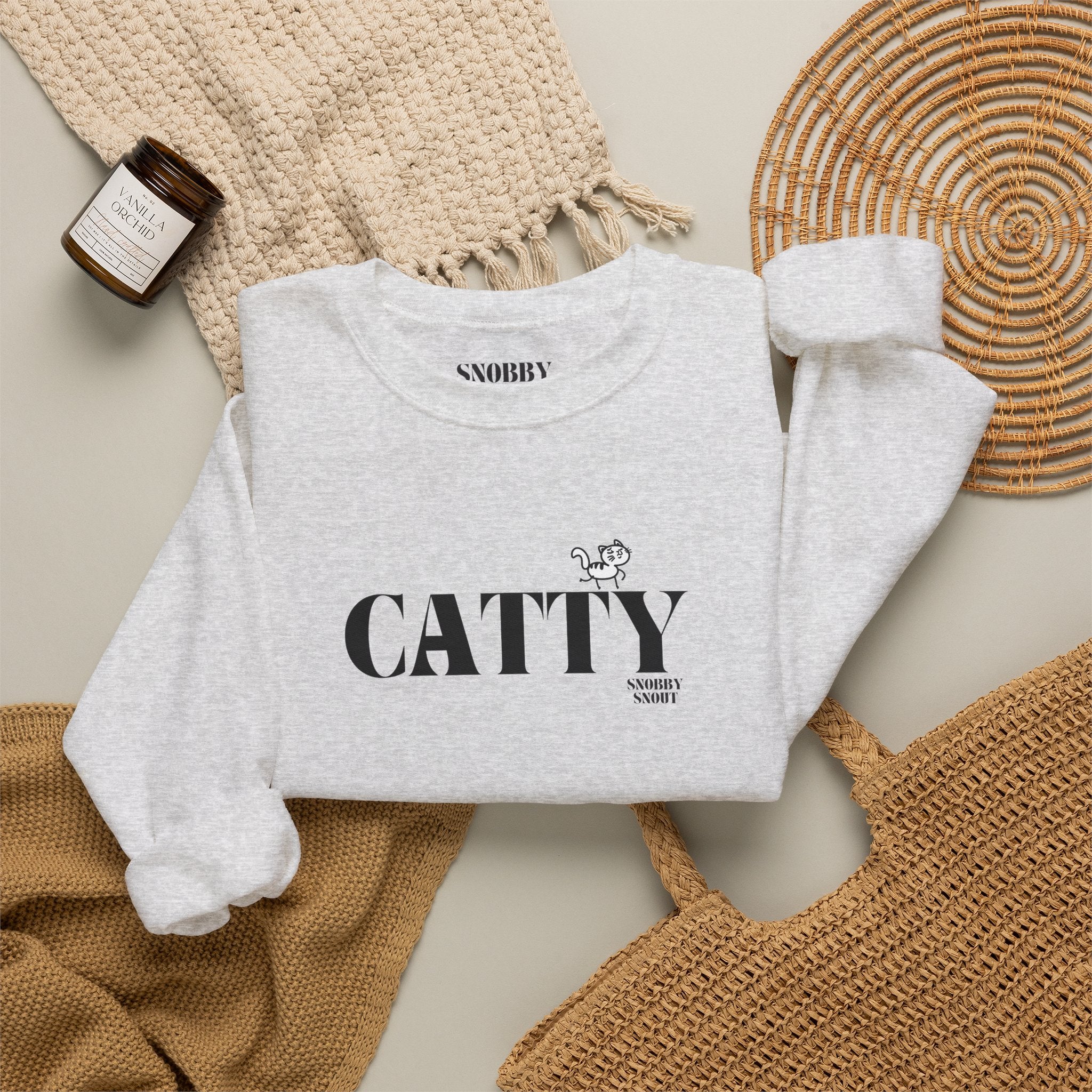 "catty" crewneck sweatshirt