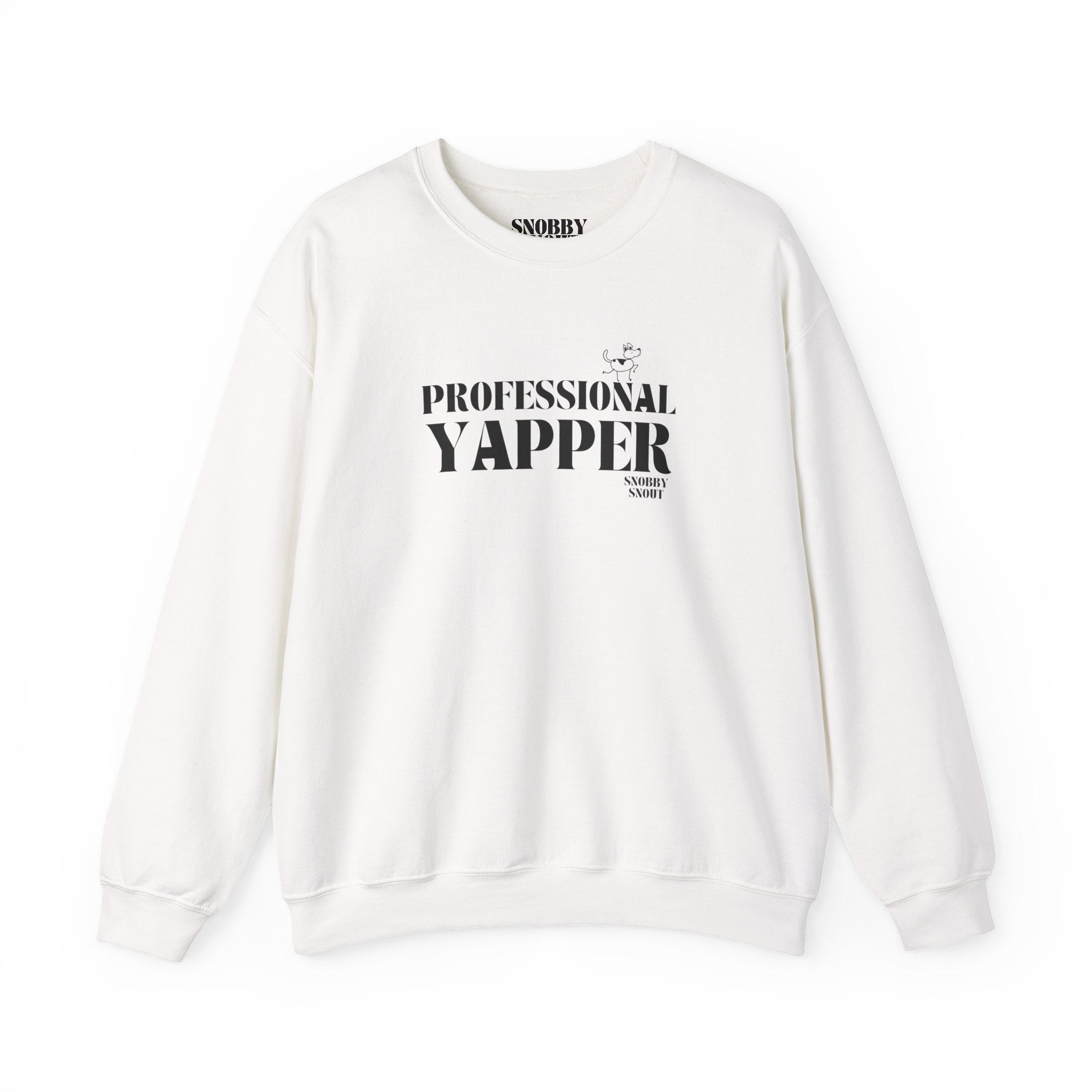 "professional yapper" heavy crewneck sweatshirt