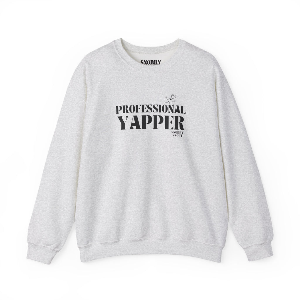 "professional yapper" heavy crewneck sweatshirt
